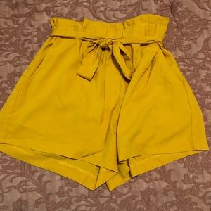 NWOT Mustard Yellow paperback shorts